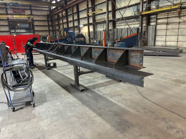 Fabricated beams on the floor