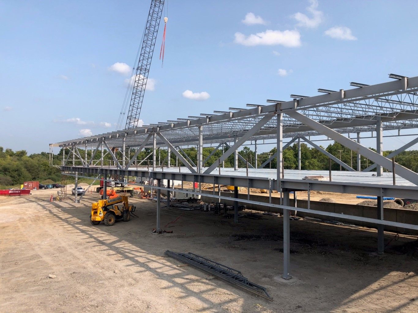 BA STEM steel frame going up